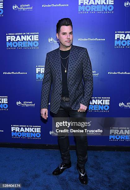 Frankie Moreno at the opening night of Frankie Moreno��s new show�� �� Under The Influence at Planet Hollywood Resort & Casino on May 4, 2016 in Las...