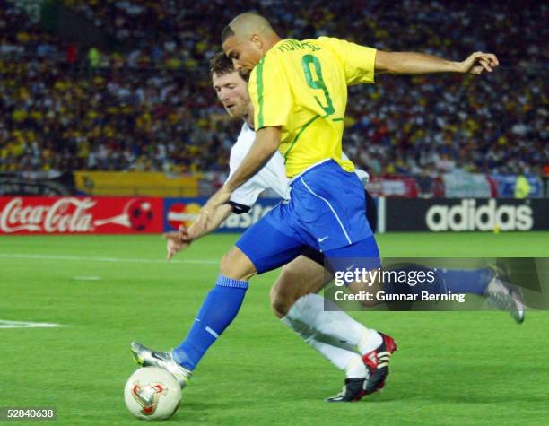 In JAPAN und KOREA, Yokohama; Match 64/FINALE/DEUTSCHLAND 2; BRASILIEN WELTMEISTER 2002; RONALDO/BRA, Thomas LINKE/GER