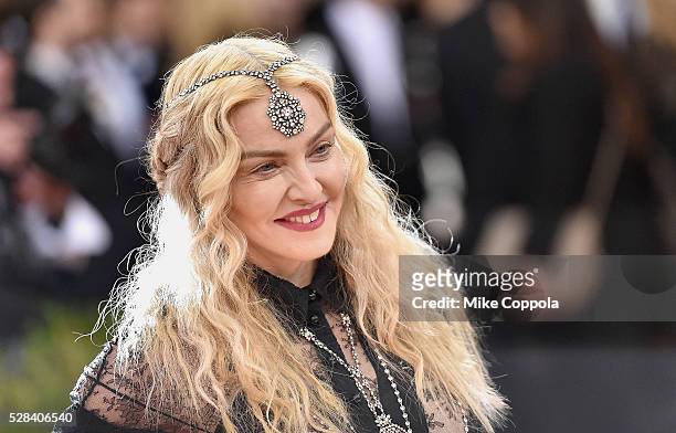 Madonna attends the "Manus x Machina: Fashion In An Age Of Technology" Costume Institute Gala at Metropolitan Museum of Art on May 2, 2016 in New...