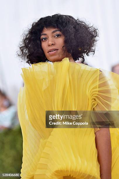 Solange Knowles attends the "Manus x Machina: Fashion In An Age Of Technology" Costume Institute Gala at Metropolitan Museum of Art on May 2, 2016 in...