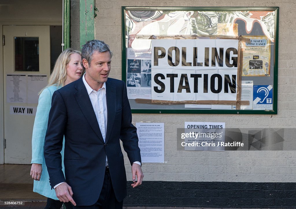 Conservative Mayoral Candidate Zac Goldsmith Casts His Vote
