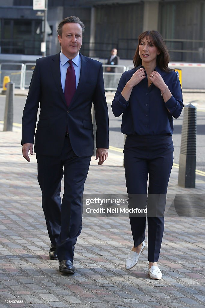 David Cameron Casts His Vote In The London Mayoral Election