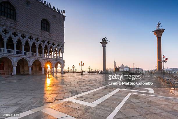 sunrise at st marks square - saint mark stock pictures, royalty-free photos & images