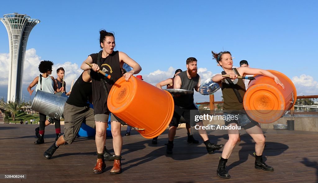 Percussion group 'Stomp' in EXPO 2016 Antalya