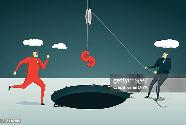 stockillustraties, clipart, cartoons en iconen met hole, deep, trap, risk, danger, crisis, pit,problems,social issues - pitfall