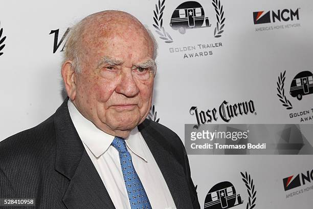 Actor Ed Asner attends the 17th Annual Golden Trailer Awards held at Saban Theatre on May 4, 2016 in Beverly Hills, California.