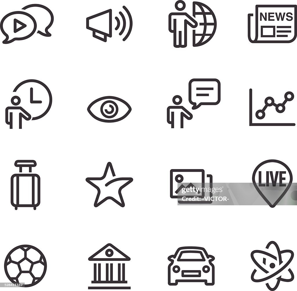 News Category Icons - Line Series