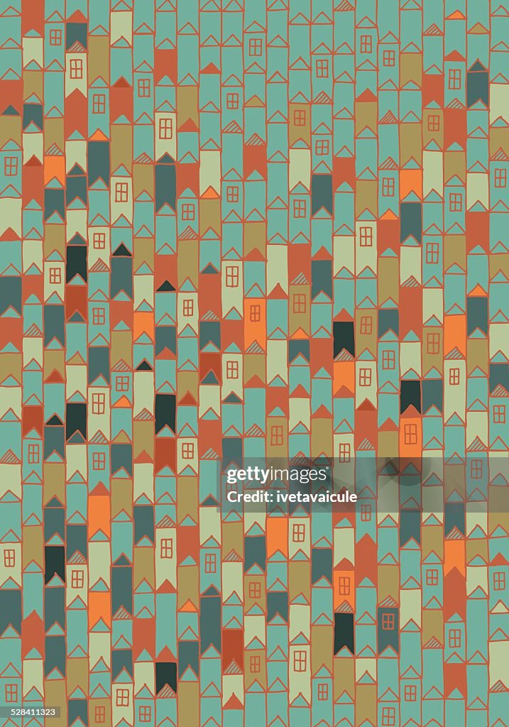 Sample House Patterns Hand Drawn Pattern Of Houses High-Res Vector Graphic - Getty Images