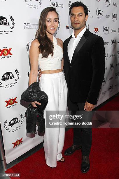 Actor Darwin Shaw and April Wilkner attend the 17th Annual Golden Trailer Awards held at Saban Theatre on May 4, 2016 in Beverly Hills, California.