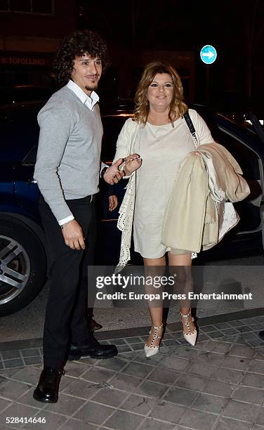 Terelu Campos and Agustin Etienne are seen on April 7, 2016 in Madrid, Spain.
