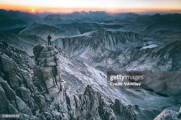 top of the mountain - free climbing stock pictures, royalty-free photos & images