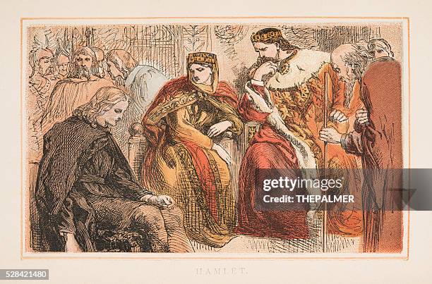 weiler von shakespeare-gravur 1870 - william shakespeare stock-grafiken, -clipart, -cartoons und -symbole