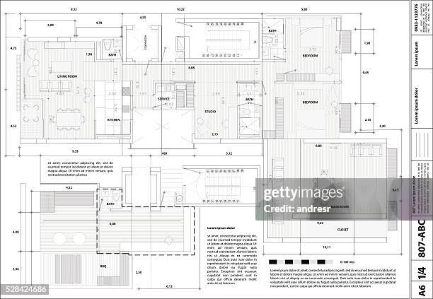 ilustraciones, imágenes clip art, dibujos animados e iconos de stock de ilustración de un plano - architecture