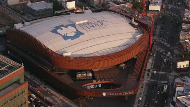 Exterior of Barclays Center Sports and C, Stock Video