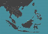 AEC, Asean Economic Community map, vector