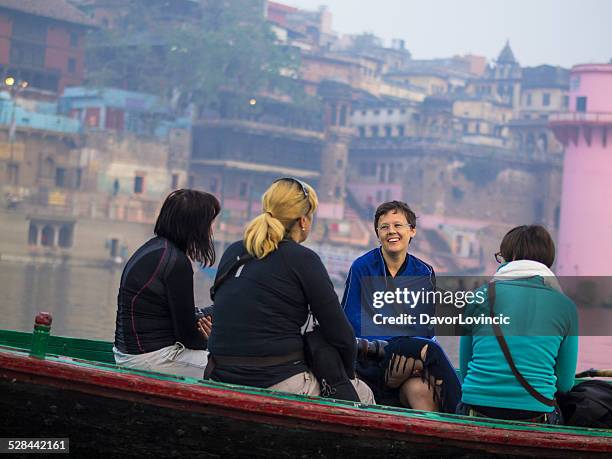 on the river ganges - varanasi stock pictures, royalty-free photos & images