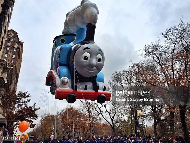 The Thomas The Tank Engine balloon in the Macy's Thanksgiving Parade.