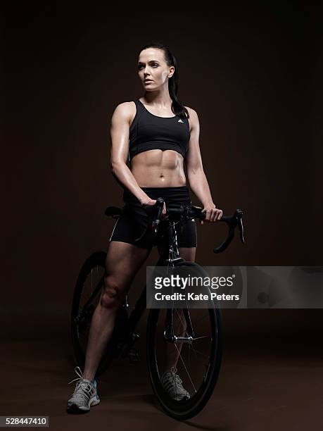 Track cyclist Victoria Pendleton is photographed for the Guardian on August 4, 2010 in London, England.
