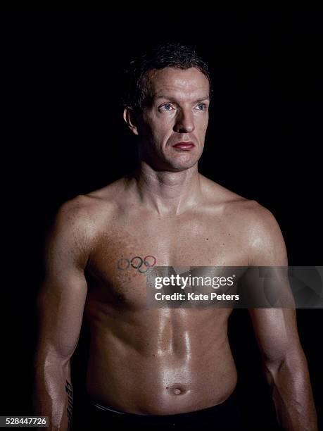 Athlete who runs with prosthetic legs, Richard Whitehead is photographed for the Guardian on January 6, 2012 in London, England.