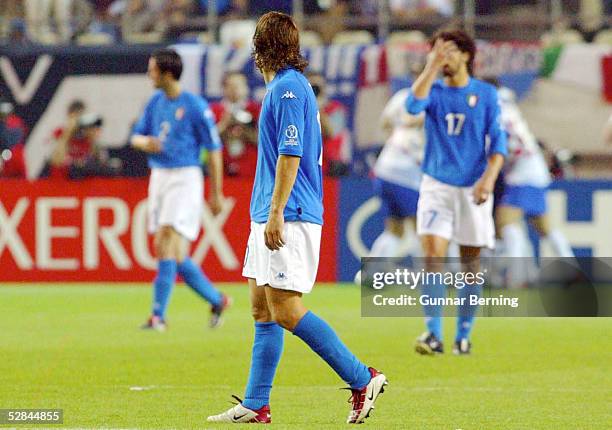 In JAPAN und KOREA, Ibaraki, 08.06.02, GRUPPE G/ITALIEN 2, ENTTAEUSCHUNG ITALIEN: Franscesco TOTTI