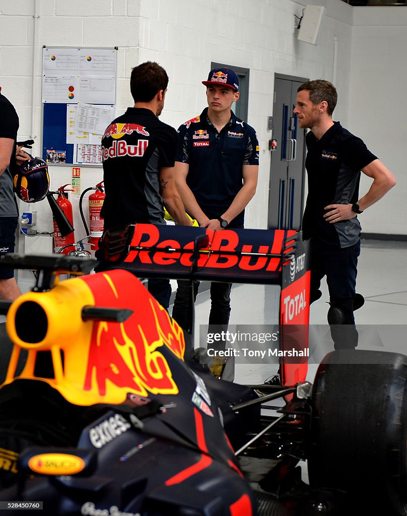 Max Verstappen at Red Bull Racing Factory