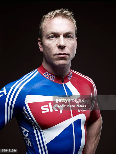 Track cyclist Chris Hoy is photographed for the Guardian on July 25, 2010 in London, England.