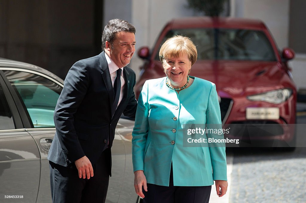 Italy's Prime Minister Matteo Renzi Holds Talks With Germany's Chancellor Angela Merkel