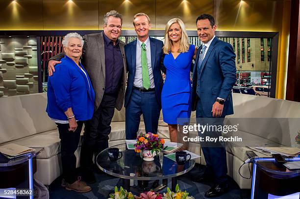 Jamey Stonestreet with son Eric Stonestreet and Fox News Hosts Steve Doocy, Ainsley Earhardt and Brian Kilmeade during actor Eric Stonestreet and...