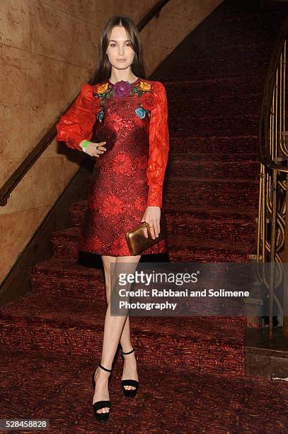 Model Laura Love attends Florence And The Machine's Odyssey Screening at Village East Cinema on May 4, 2016 in New York City.
