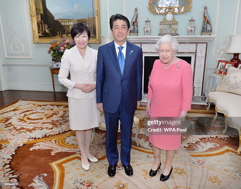 David Cameron Greets The Prime Minister Of Japan