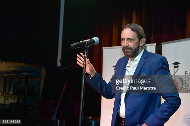 Singer Songwriter, composer and producer Juan Luis Guerra at the Juan Luis Guerra Scholarship Presentation, presented by the Latin GRAMMY Cultural...