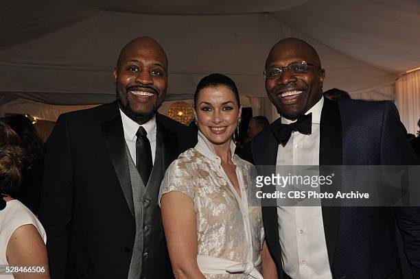 Bridget Moynahan of CBS's BLUE BLOODS with Reggie Love, former special assistant and personal aide to President Obama, at the CBS News and Atlantic...