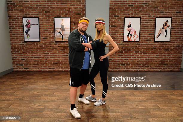 James Corden and Gwyneth Paltrow prepare to perform Toddlerography on "The Late Late Show with James Corden," Tuesday, April 19th, 2016 on The CBS...