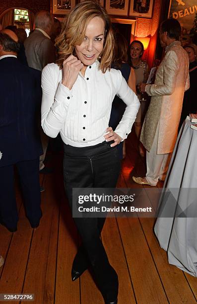 Tara Palmer Tomkinson attends the launch of Dame Joan Collins' new book "The St. Tropez Lonely Hearts Club" at Harry's Bar on May 5, 2016 in London,...