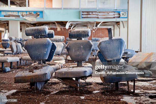 The passenger departure area at the abandoned Nicosia International Airport on April 28, 2016 in Nicosia, Cyprus .On 27 March 1968 a modern new...