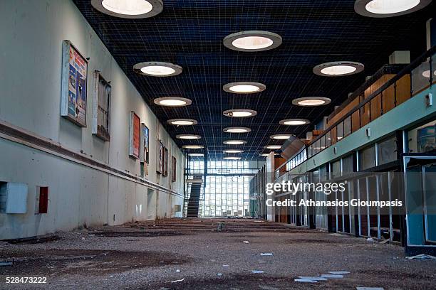Interior of the derelict terminal building at the abandoned Nicosia International Airport on April 28, 2016 in Nicosia, Cyprus .On 27 March 1968 a...