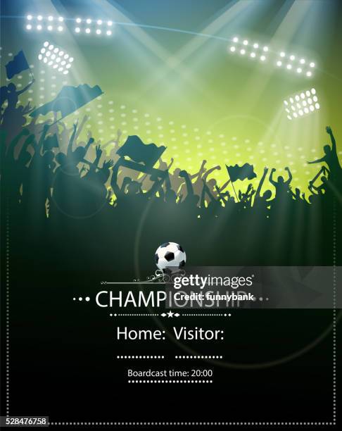 soccer fun - crowd cheering background stock illustrations