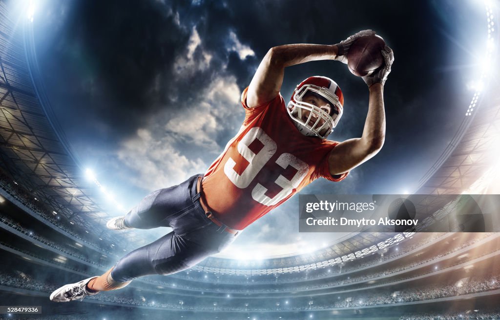 Salto Giocatore di gioco del calcio americano