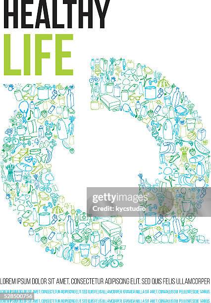 healthy life poster - poster sport stock illustrations