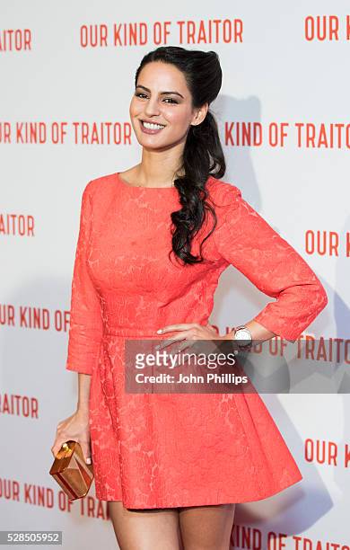 Jana Perez arrives for the UK Gala of "Our Kind Of Traitor" at The Curzon Mayfair on May 5, 2016 in London, England.