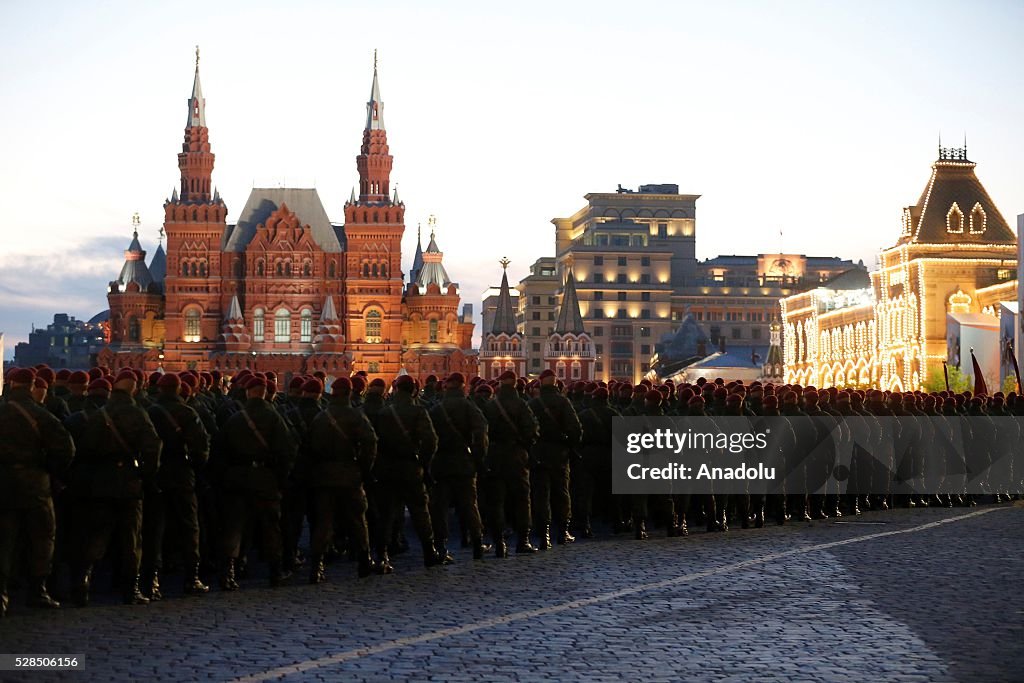Victory Day parade rehearsal at Red Square