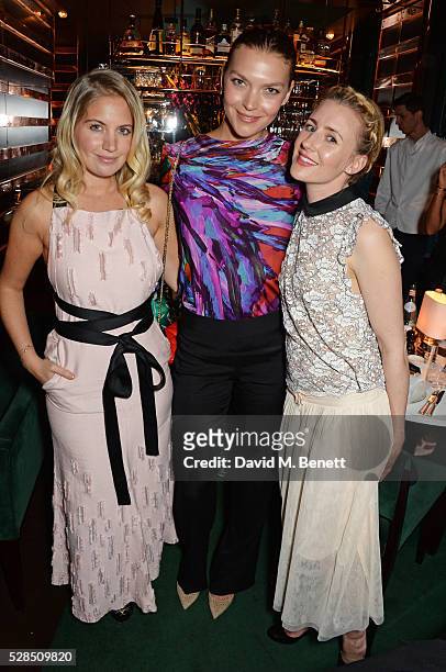 Marissa Montgomery, Arizona Muse and Megan Kennedy attend a private dinner hosted by Rodial founder Maria Hatzistefanis & Bay Garnett at Casa Cruz on...