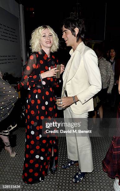 Portia Freeman and Thomas Cohen attend to celebrate the launch of McQ Swallow Capsule collection at Rough Trade East on May 5, 2016 in London,...
