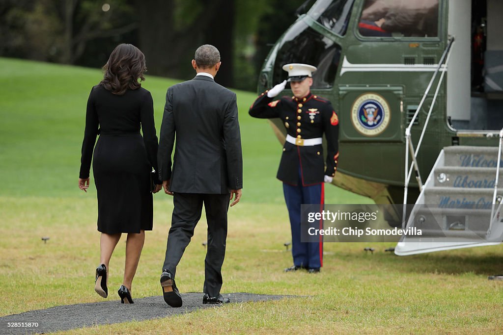 President Obama Departs The White House