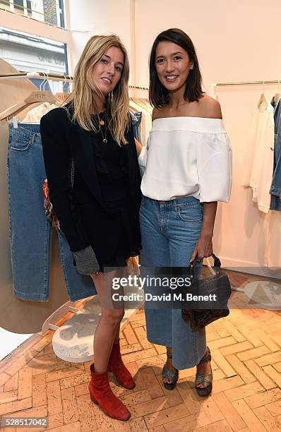 Camille Charriere and Hikari Yokoyama attend M.i.h Jeans' 10th Anniversary Celebration at their pop-up concept store on Upper James Street on May 5,...