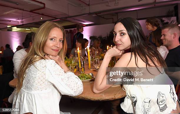 Martha Ward and Tish Weinstock attend a private dinner hosted by M.i.h Jeans to celebrate their 10th anniversary at Brewer Street Car Park on May 5,...