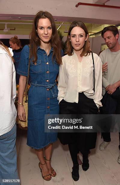 Fran Hickman and Caroline Leaver attend a private dinner hosted by M.i.h Jeans to celebrate their 10th anniversary at Brewer Street Car Park on May...
