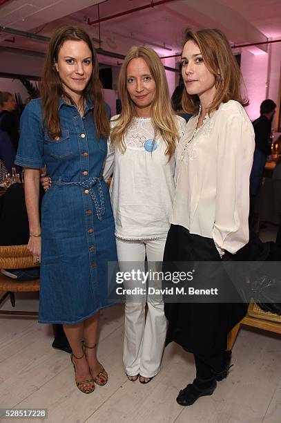 Fran Hickman, Martha Ward and Caroline Leaver attend a private dinner hosted by M.i.h Jeans to celebrate their 10th anniversary at Brewer Street Car...