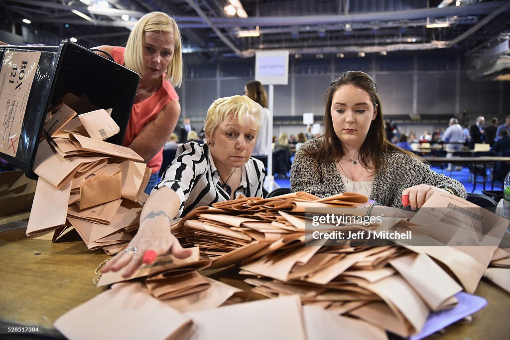 Counts And Declarations In The Scottish Holyrood Elections