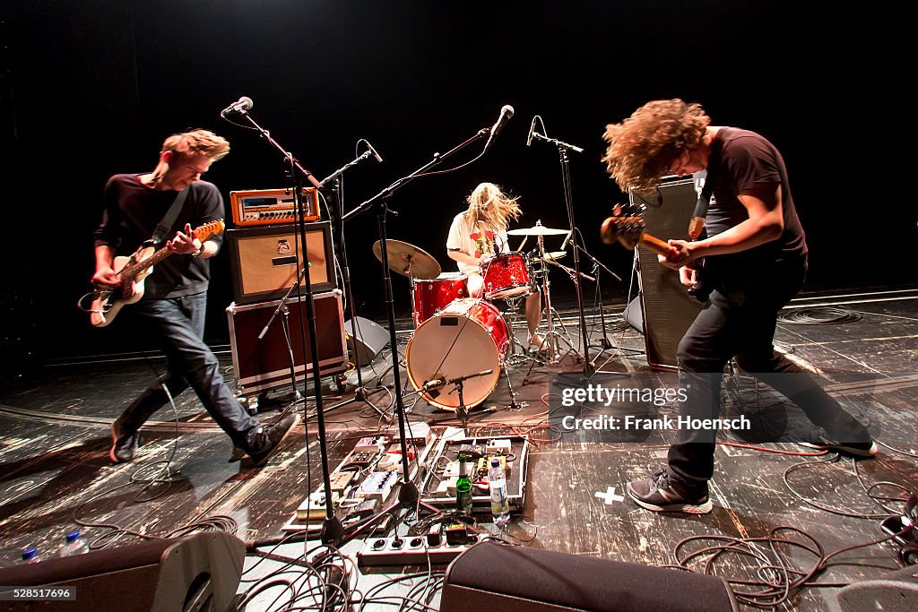 Max Rieger, Kevin Kuhn and Julian Knoth of the German band Die Nerven